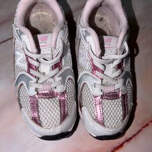 New Balance Kids' Sneakers in Pink and Cream
